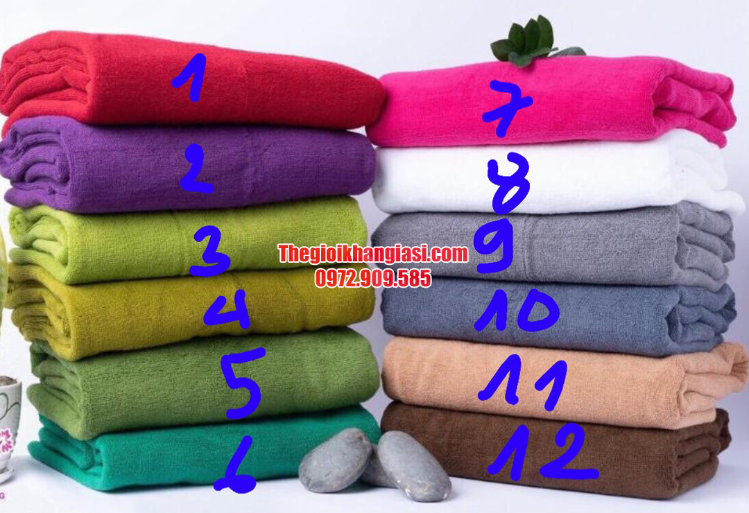 Các loại màu sắc của khăn dùng trong spa