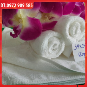 KHĂN ĂN 34*34 TL 60gr MÀU TRẮNG