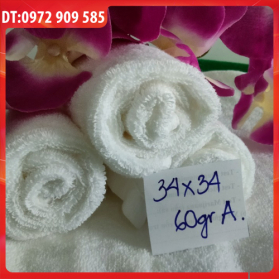 KHĂN ĂN 34*34 TL 60gr MÀU TRẮNG