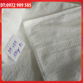 KHĂN MẶT, KHĂN QUẤN ĐẦU 35*85cm TL 130gr B MÀU TRẮNG