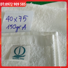 KHĂN MẶT, KHĂN QUẤN ĐẦU 40*75cm TL 160gr A MÀU TRẮNG