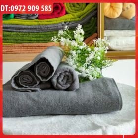 KHĂN MẶT, KHĂN QUẤN ĐẦU COTTON 34*80cm TL 100gr MÀU XÁM TRẮNG (SỐ 9)