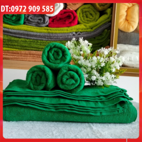 KHĂN MẶT, KHĂN QUẤN ĐẦU COTTON 34*80cm TL 100gr XANH CỔ VỊT (SỐ 6)