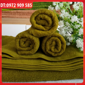 KHĂN MẶT, KHĂN QUẤN ĐẦU COTTON 34*80cm TL 100gr XANH RÊU (SỐ 4)