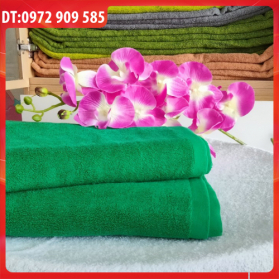 KHĂN TẮM, KHĂN BODY COTTON 70*140 TL 400gr XANH CỔ VỊT (SỐ 6)
