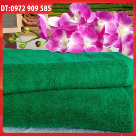 KHĂN TẮM, KHĂN BODY COTTON 70*140 TL 400gr XANH CỔ VỊT (SỐ 6)