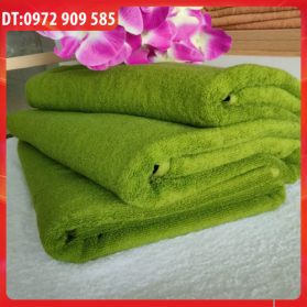 KHĂN TẮM, KHĂN BODY COTTON 70*140 TL 400gr XANH ĐẬM (SỐ 5)