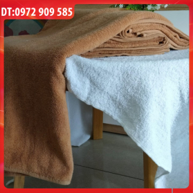 KHĂN TRẢI GIƯỜNG COTTON 90*190 TL 750gr NÂU NHẠT (SỐ 11)