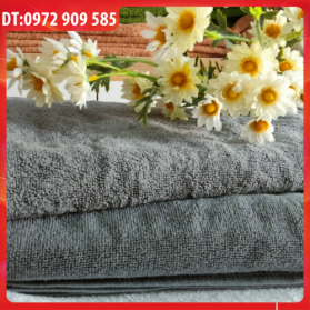 KHĂN TRẢI GIƯỜNG COTTON 90*190 TL 750gr XÁM TRẮNG (SỐ 9)