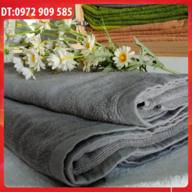 KHĂN TRẢI GIƯỜNG COTTON 90*190 TL 750gr XÁM TRẮNG (SỐ 9)