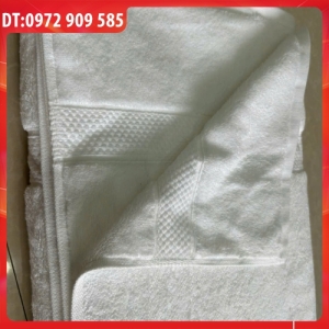 KHĂN TRẢI TRẮNG 90*172*840gr có Rết hai đầu